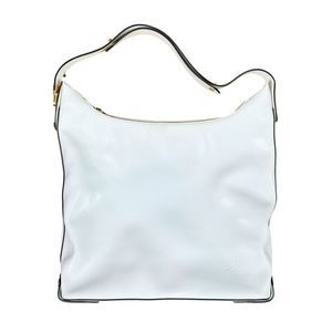 McQ x Alexander McQueen White Saffiano Leather Hobo Bag - 14”H x 12”W x 5”